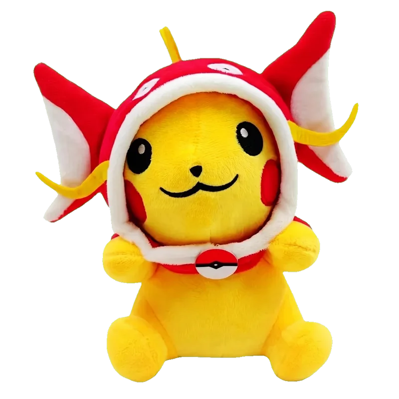 Little Swimmers plush in the red fins hood with yellow whiskers