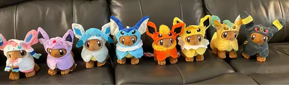 The eight plush companions included in the complete set